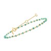 Ross-Simons 3mm Turquoise Bead Anklet in 18kt Gold Over Sterling Size 9 - 3 of 4