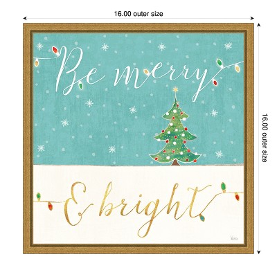 Be Merry and Bright Christmas Tree Canvas Print