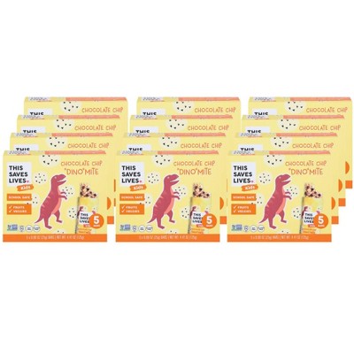 This Saves Lives Kids Chocolate Chip Dinomite Bars - Case of 12/4.41 oz