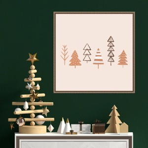 Amanti Art 22"x22" Winter Trees Illustration by Orara Studio Framed Canvas Wall Art Print - 1 of 4