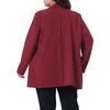 Agnes Orinda Women's Plus Size Long Sleeves Lapel Button with Pockets Office Work Jackets Blazer - 4 of 4