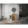 NicBex Bathroom Vanity with Ceramic Sink,Bathroom Sink Vanity with Storage Cabinets,Bathroom Sink Cabinet for Bathroom,White/Brown - 2 of 4
