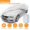 LakeForest"All-Weather Full Car Cover for Sedans Up to 185in, UV Protection, Waterproof, Outdoor Use"Silver - 3 of 4