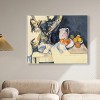 Art Remedy Paul Cezanne - Curtain and Fruit Rustic Chic Farmhouse Wall Art Framed - 2 of 4