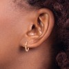 Chisel Stainless Steel Polished Rose IP-plated 1.6mm Hinged Hoop Earrings - 3 of 4