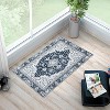 Distressed Vintage Boho Area Rug Large Soft Washable Low Pile Carpet, Non-Slip Foldable Rug for Living Room, Bedroom, Dining Room Office - 3 of 4