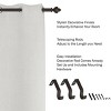 1-Inch Curtain Rod-Decorative Modern Urn Finials and Hardware- For Home Decor in Bedroom and Kitchen, 66-120-Inch by Hastings Home (Bronze) - 3 of 4