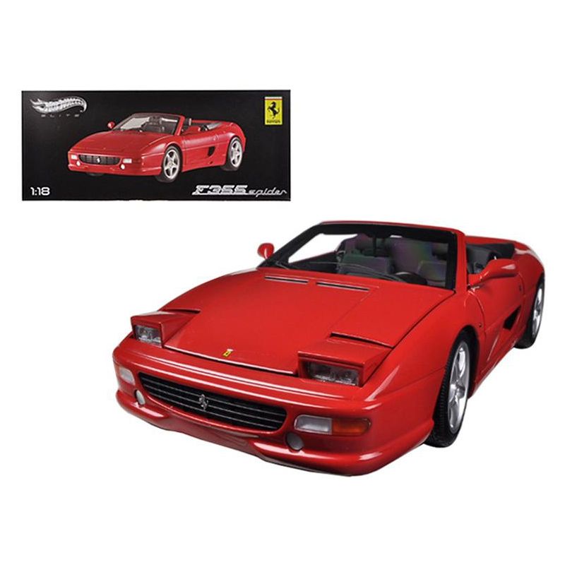 Ferrari F355 Spider Convertible Red Elite Edition 1/18 Diecast Car Model by Hot Wheels, 1 of 4