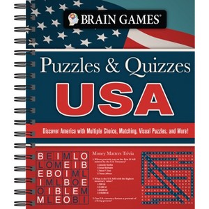 Brain Games - Puzzles and Quizzes - USA - by  Publications International Ltd & Brain Games (Spiral Bound) - 1 of 1