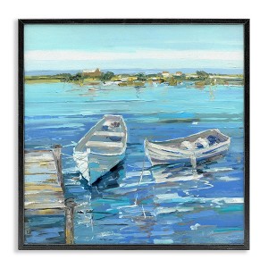 Stupell Industries Serene Rowboats at Dock, 12" x 12" - 1 of 4
