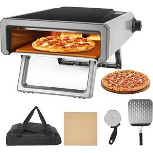 12 inch Portable Outdoor Pizza Oven Grill, Barbecue Oven with Gas Powered Propane, Portable Maker Accessories for Outside Backyard Kitchen Camp - 1 of 4