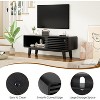 Wooakway 40.6"L 17.8"H 14.2"D Media TV Stand Entertainment Center Storage Cabinet with Sliding Door for TVs up to 59" for Living Room Natural - 3 of 4