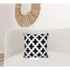 HomeRoots 20" X 20" White And Black 100% Cotton Geometric Zippered Pillow - 2 of 4