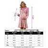 Coolmee Women V-neck Long Lantern Sleeve Waist Tunnel Drawstring Knee Length Maternity Dress Breastfeeding Dress - 4 of 4