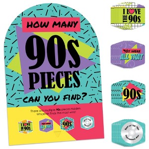 Big Dot of Happiness 90’s Throwback - 1990s Party Scavenger Hunt - 1 Stand and 48 Game Pieces - Hide and Find Game - 1 of 4