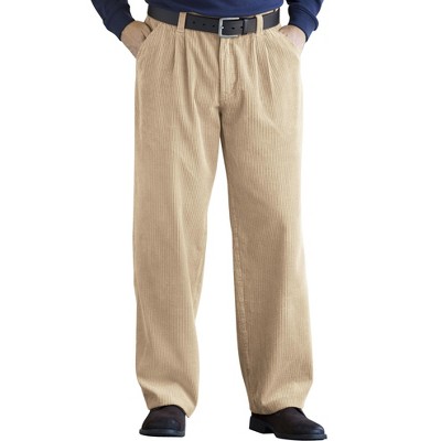 big and tall pleated corduroy pants