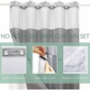 No Hook Waffle Weave Shower Curtain with Snap - in Liner, Hotel Style, See Through Top, 230GSM Heavy Duty - 3 of 4