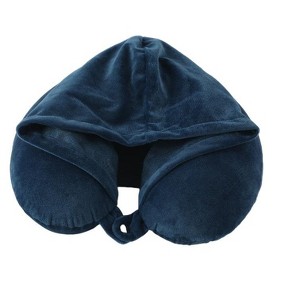 Twinkie 2 in 1 Travel Neck Pillow and Velvet Hoodie with Rest Neck Support and Eye Shield for Long Travels, Airplanes, Car Rides, Office - 1 of 4