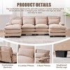 MOONMISS 110" Chenille U Shaped 4 Seat Sectional Couches for Living Room, Modular Sofa Sleeper with Double Chaise & Memory Foam for Apartment - 2 of 4