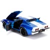 1969 Chevrolet Corvette Stingray ZL-21 Blue with White Stripe "Bigtime Muscle" 1/24 Diecast Model Car by Jada - 3 of 3