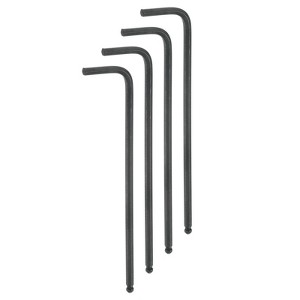 Unique Bargains Repairing Tool L-Shape Long Arm Ball End Hex Key Wrenches 4 Pcs Black - 1 of 4