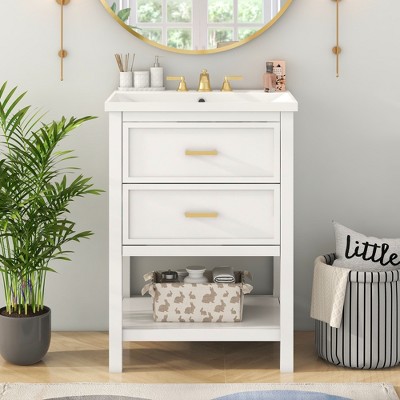 Versatile Bathroom Vanity with Sink: Elevate Your Space with Clean Lines and Contemporary Style in Any Finish