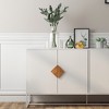 Solid Wood Square Shape Handle Design Sideboard Storage Cabinet - 4 of 4