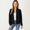 Anna-Kaci Women's Textured Knit Zip Front Jacket with Soft Structured Shape and Ribbed Edges for Polished Everyday Layering - 2 of 4