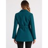 INSPIRE CHIC Women's Double Breasted Work Office Elegant Winter Notched Collar Coat - 4 of 4