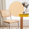 VYNXARIA Dining Chairs Set of 2, Velvet Rattan Side Accent Chairs with Chrome Legs, Modern Mid Century Breuer Designed Chairs - 4 of 4