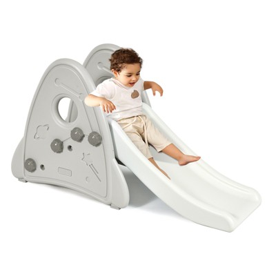 Safstar Freestanding Baby Slide Indoor First Play Climber Slide Set for Boys Girls Gray