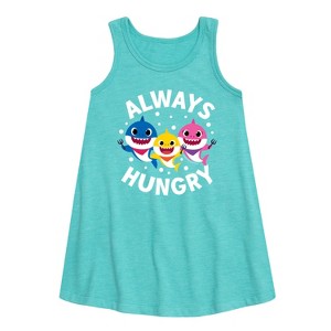 - Baby Shark - Always Hungry Graphic Sleeveless Aline Dress - 1 of 4