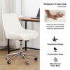 Okak Modern Teddy Fleece Upholstered Adjustable Office Chair Living Room Furniture,Small Swivel Task Chair for Office,Study,Studio - 3 of 4