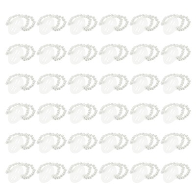 Unique Bargains Pearl Elastic DIY Wedding Bracelets White