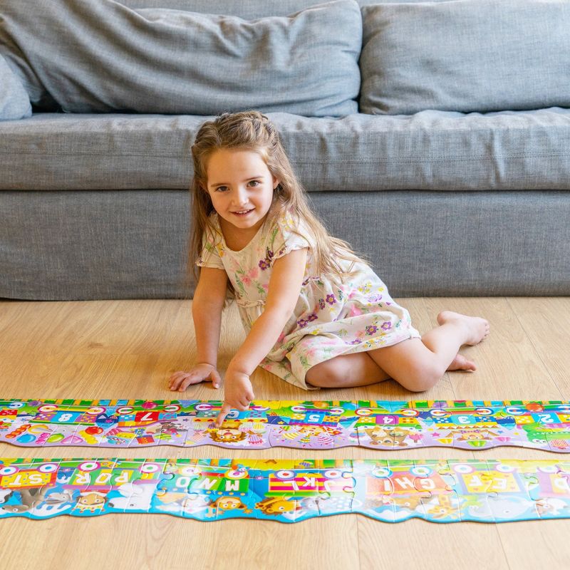 The Learning Journey Puzzle Doubles! Giant ABC & 123 Trains (60 pcs), 3 of 7