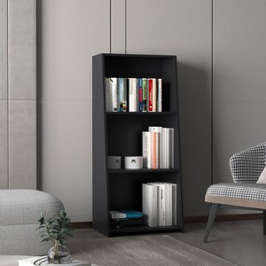 NicBex Bookcases for Living Room Modern 47" Tall 3 Tier Storage Cabinet Bookshelf Compact Design Ladder Bookcase for Small Spaces Office Home - 1 of 4
