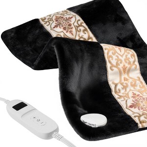 Swtroom Heating Pad 12"x24" for Back With 10 Heating Setting Temperature Control Auto-off Machine Washable Black - 1 of 4