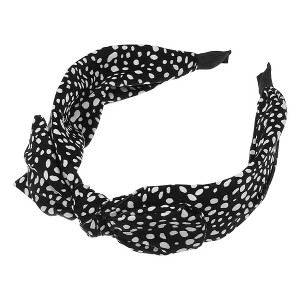 Unique Bargains Women's Fashion Leopard Spot Wide Bow Headbands - 1 of 4