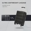 100% ABS Lightweight Suitcase with 360° Spinner Wheels, Telescoping Handle & Spacious Interior Durable, Secure Travel Luggage Set - 3 of 4