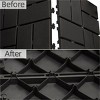 Syemin Carpet Tiles Patio Interlocking Deck Tiles Square Composite Decking Tiles Four Slat Plastic for Balcony Porch, Gray, 25.6"*13"*15.16" - 4 of 4