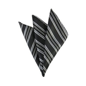 TheDapperTie - Men's Stripe Woven 10 Inch x 10 Inch Pocket Squares Handkerchief - 1 of 3