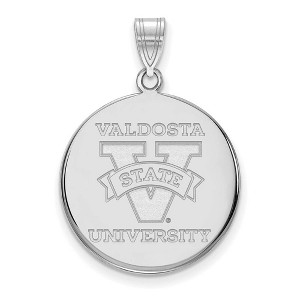 Black Bow Jewelry 10k White Gold Valdosta State Blazers NCAA Large Pendant - 1 of 3