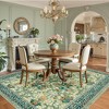 Washable Floral Print Botanical Rug Non Slip Low Pile Rug Soft Floor Cover Foldable Indoor Carpet for Living Room Bedroom Home Office - 4 of 4