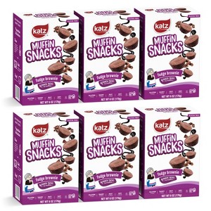 Katz Gluten Free Muffin Snacks - Fudge Brownie - 6 Pack - 1 of 3