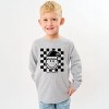 SmileyWorld Checkered Christmas Wink - Youth Long Sleeve Graphic T-Shirt - 3 of 4