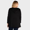 24seven Comfort Apparel Womens Plus Open Front Hooded Plus Size Cardigan - 2 of 3