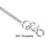 Unique Bargains Nickel Plated Metal Wallet Jeans Belt Handbag Keyring Clasp Chains - 3 of 4