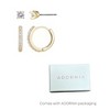 Adornia 14k Gold Plated CZ Huggie and Solitaire Stud Set - 4 of 4