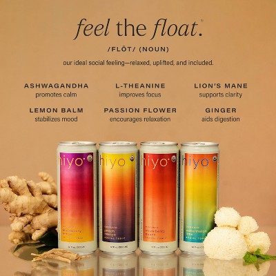 Hiyo Non-Alcoholic Organic Social Tonics Sunset Sixer Variety Pack - 6pk/12 fl oz Cans