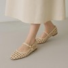 CUSHIONAIRE Weston Women’s Hand Woven Dressy Ballet Flats – Faux Leather Mary Jane with Adjustable Strap & Memory Foam - 3 of 4